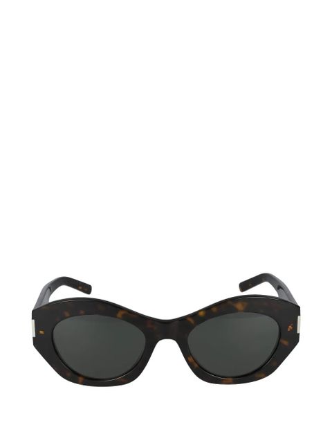 Saint Laurent Eyewear geometric-frame sunglasses - Brown - zdjęcie produktu nr 1