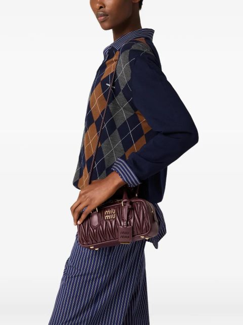 Miu Miu Arcadie matelassé nappa leather bag - Red