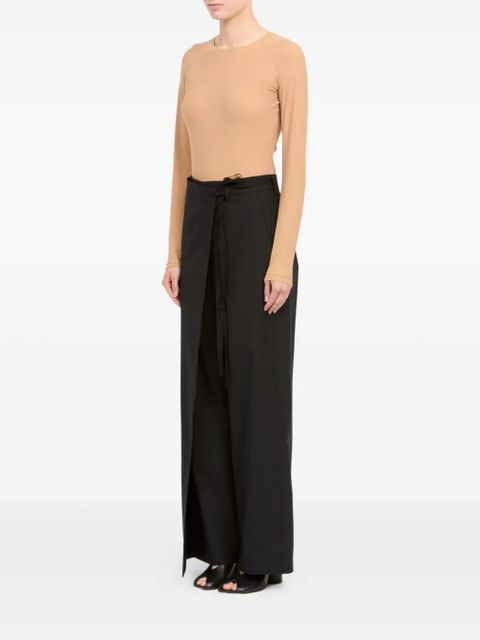 MM6 Maison Margiela tie detail tailored trousers - Black