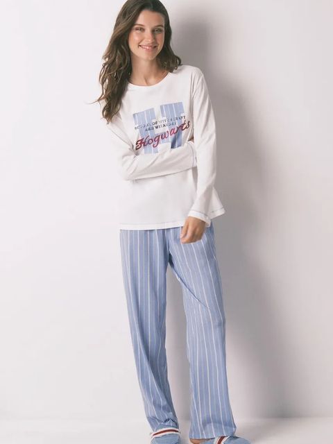 women'secret piżama bawełniana damska kolor biały bawełniana 3132131 - zdjęcie produktu nr 1