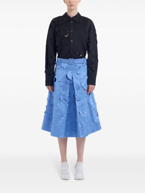 Marni belted midi skirt - Blue