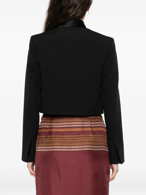 Max Mara Tesoro satin-trim jacket - Black