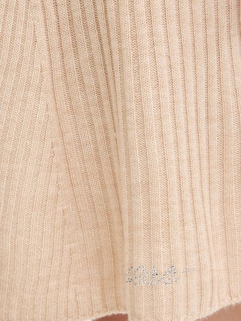 Guess sukienka z dodatkiem wełny JULIA kolor beżowy mini dopasowana W5BK78 Z3OW2