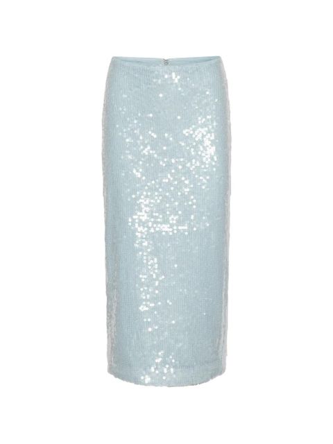 ROTATE BIRGER CHRISTENSEN sequin pencil midi skirt - Blue - zdjęcie produktu nr 1