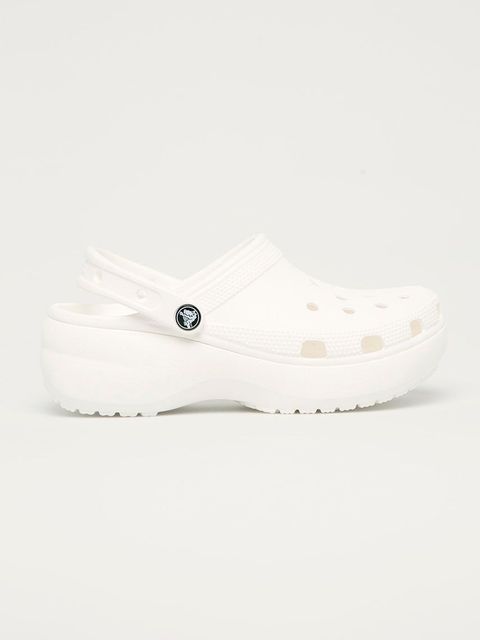 Crocs klapki Classic Platform Clog damskie kolor biały 207989 - zdjęcie produktu nr 1