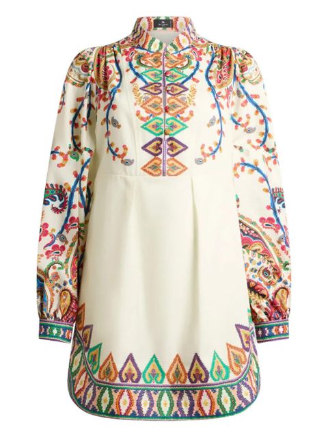 ETRO paisley-print mini dress - White - zdjęcie produktu nr 1