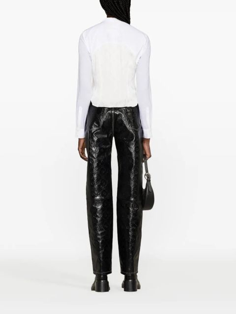 Marine Serre Regenerated corset shirt - White