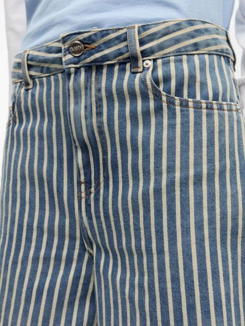 GANNI striped shorts - Blue