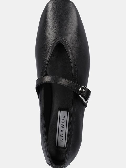 Nokwol baleriny skórzane Lova kolor czarny Lova