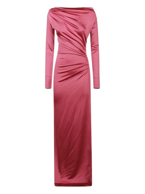 Victoria Beckham draped long-sleeve maxi dress - Pink - zdjęcie produktu nr 1