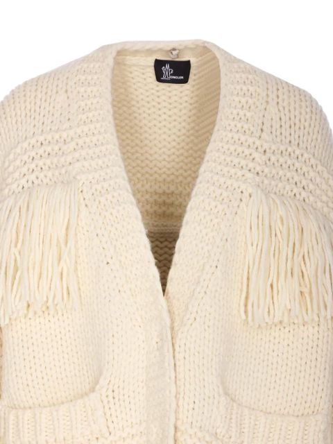 Moncler Grenoble fringes cardigan - Neutrals