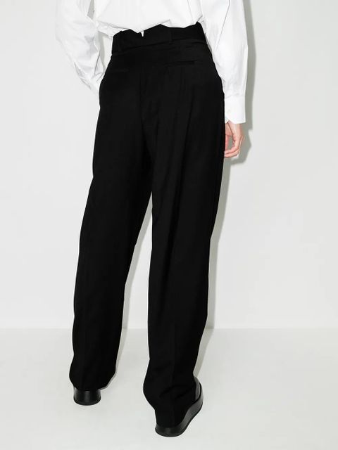 The Frankie Shop Gelso high-waisted darted trousers - Black