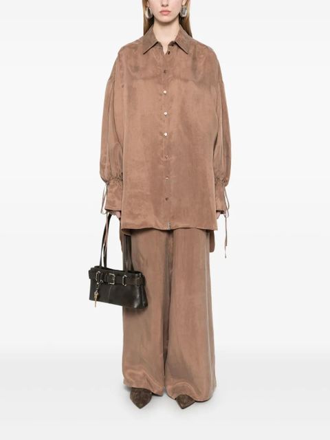 Blumarine gabardine shirt - Brown