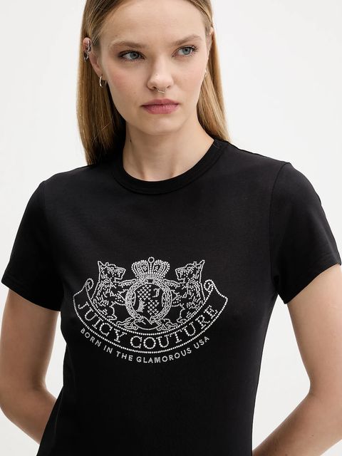 Juicy Couture t-shirt damski kolor czarny JCGTK225015
