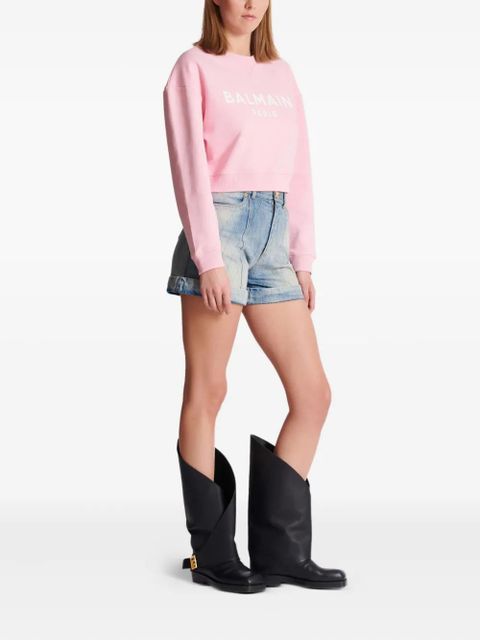 Balmain Balmain Paris-print sweatshirt - Pink
