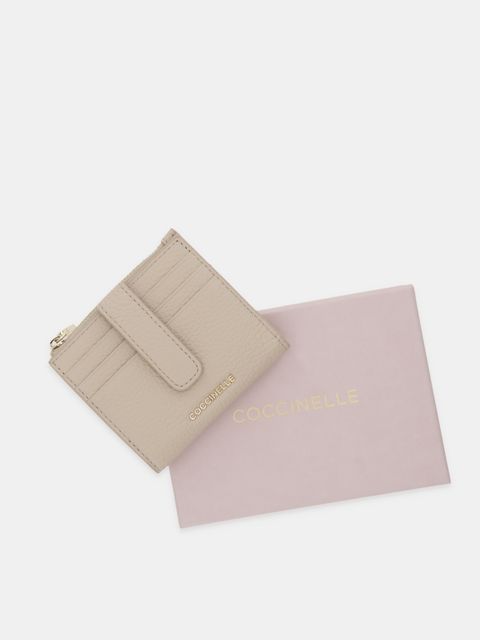 Coccinelle portfel skórzany damski kolor beżowy E2 MW5 11 F7 01