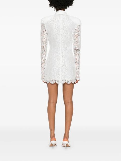 Rowen Rose long-sleeve lace mini dress - White