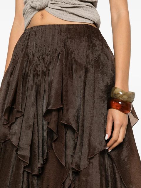 Aje Leigh tiered maxi skirt - Brown