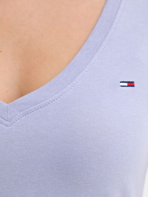 Tommy Jeans t-shirt bawełniany damski kolor granatowy DW0DW20458