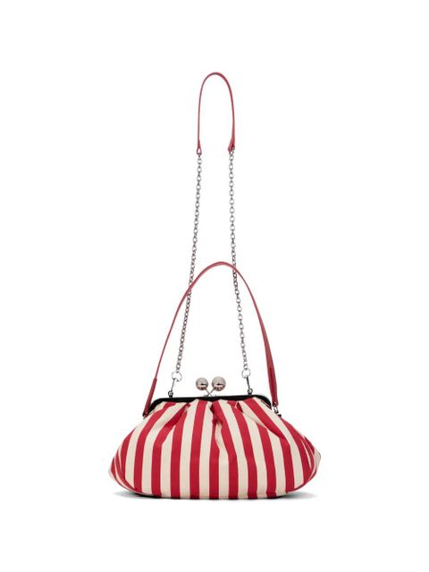 Weekend Max Mara medium Wkagerusia lobster-patch striped clutch bag - Red