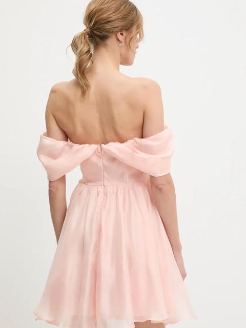 Answear.LAB sukienka kolor różowy mini rozkloszowana