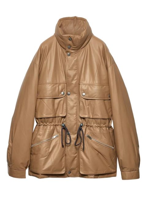 Prada Nappa leather coat - Neutrals - zdjęcie produktu nr 1