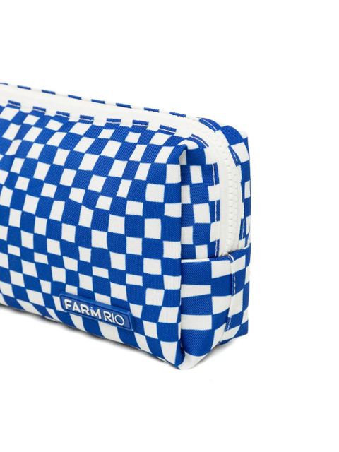 FARM Rio checked pouch - Blue
