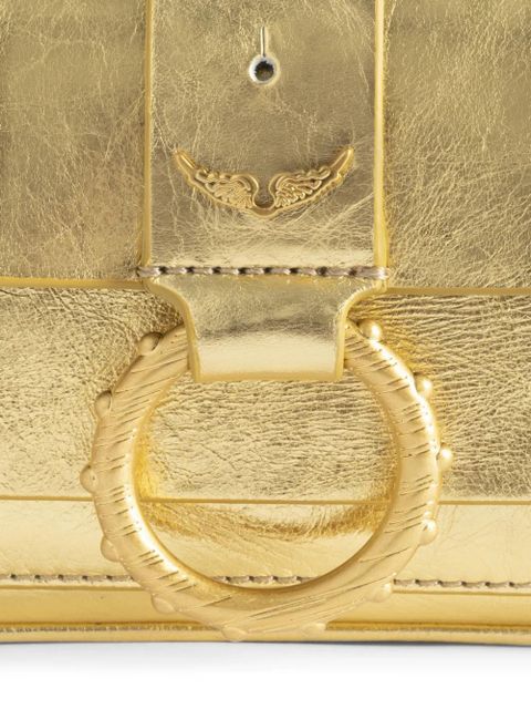 Zadig&Voltaire mini kate ring-embellished chain cross body bag - Gold