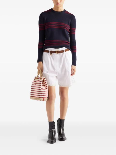 Prada striped ribbed sweater - Blue - zdjęcie produktu nr 2