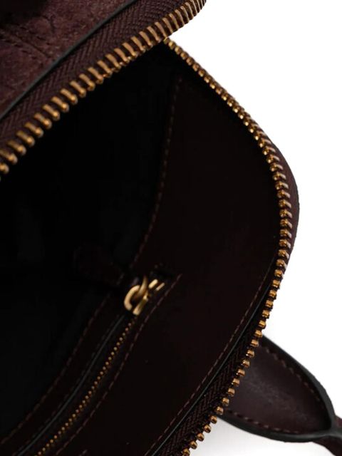 PINKO croc-effect satchel - Brown