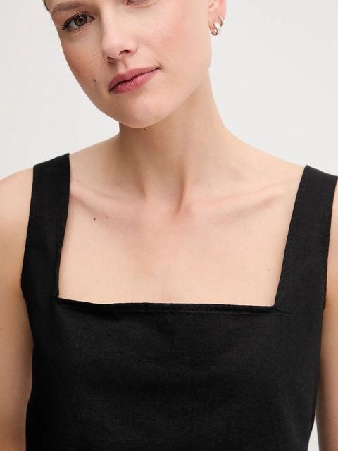 Calvin Klein Jeans bluzka z domieszką lnu - zdjęcie produktu nr 2