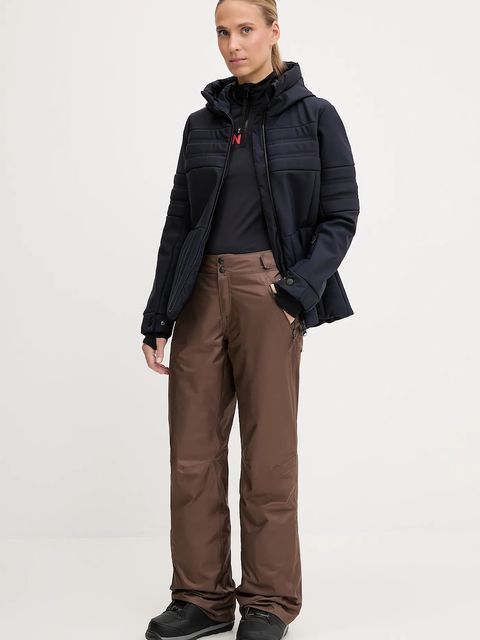 The North Face spodnie narciarskie Sally Insulated kolor brązowy NF0A7WYJ1OI1