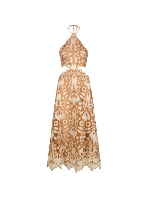 Johanna Ortiz Morning Groove floral midi dress - Neutrals - zdjęcie produktu nr 2