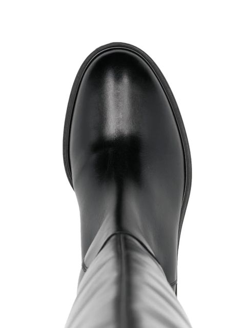 Aeyde knee-high leather boots - Black