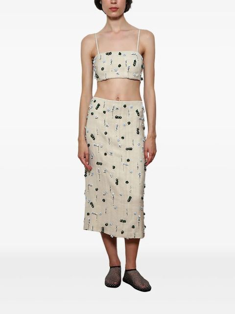 Christopher Esber Embla Beaded top - Neutrals