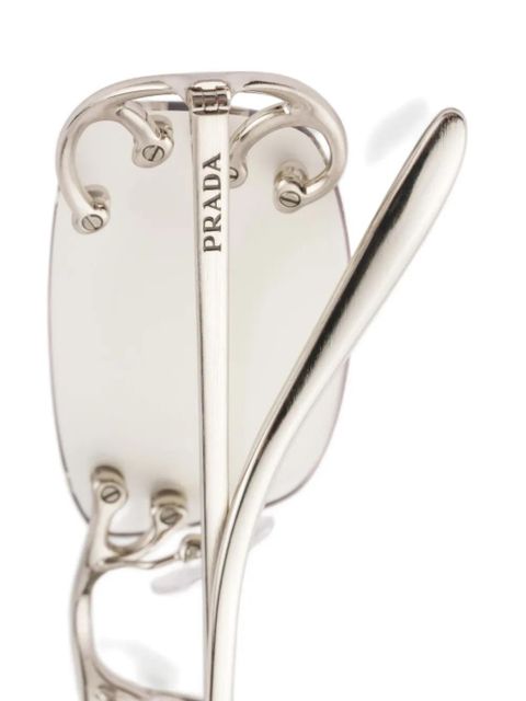 Prada Eyewear Runway embellished rectangle sunglasses - Grey