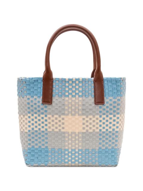 Marni check-pattern woven tote bag - Blue - zdjęcie produktu nr 2