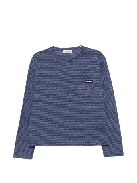 Miu Miu chest-pocket sweatshirt - Blue - zdjęcie produktu nr 1