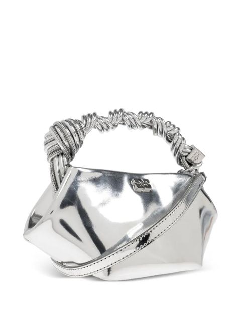 GANNI twisted-handle tote bag - Silver