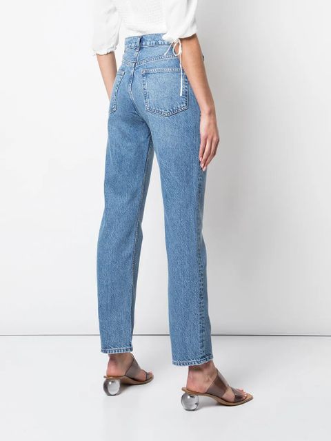Reformation Cynthia high-rise straight jeans - Blue