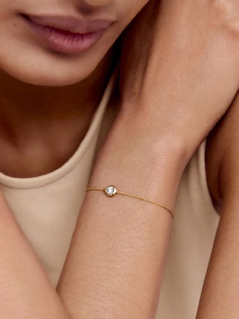 Monica Vinader Pear Diamond bracelet - Gold