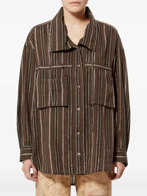 ISABEL MARANT Chelia striped shirt - Brown