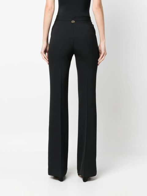 TWINSET high-waisted flared trousers - Black