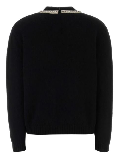 Valentino Garavani V-neck embellished sweater - Black - zdjęcie produktu nr 2