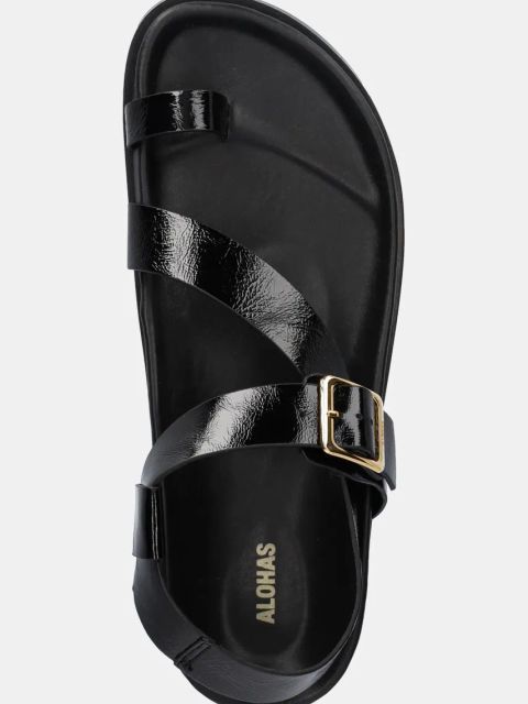 Alohas sandały skórzane Siren damskie kolor czarny S100740-01