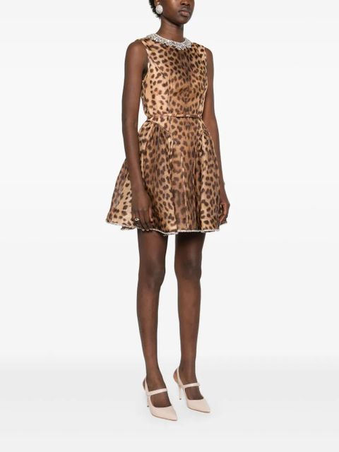 ZIMMERMANN panelled mini dress - Brown