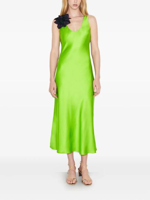 Tory Burch satin slip dress - Green - zdjęcie produktu nr 2