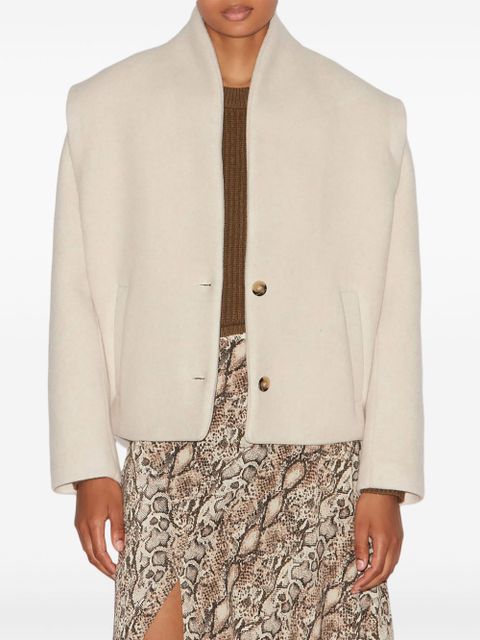 ISABEL MARANT Drogo bomber jacket - White