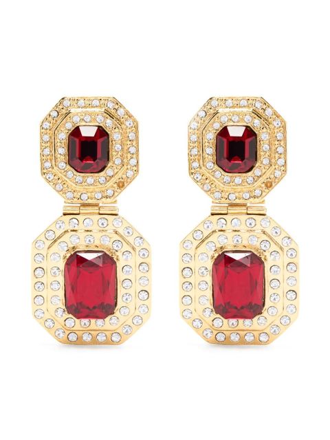 Alessandra Rich crystal-embellished earrings - Gold - zdjęcie produktu nr 1