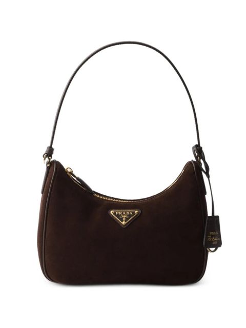 Prada Re-Edition 2005 suede mini-bag - Brown - zdjęcie produktu nr 1